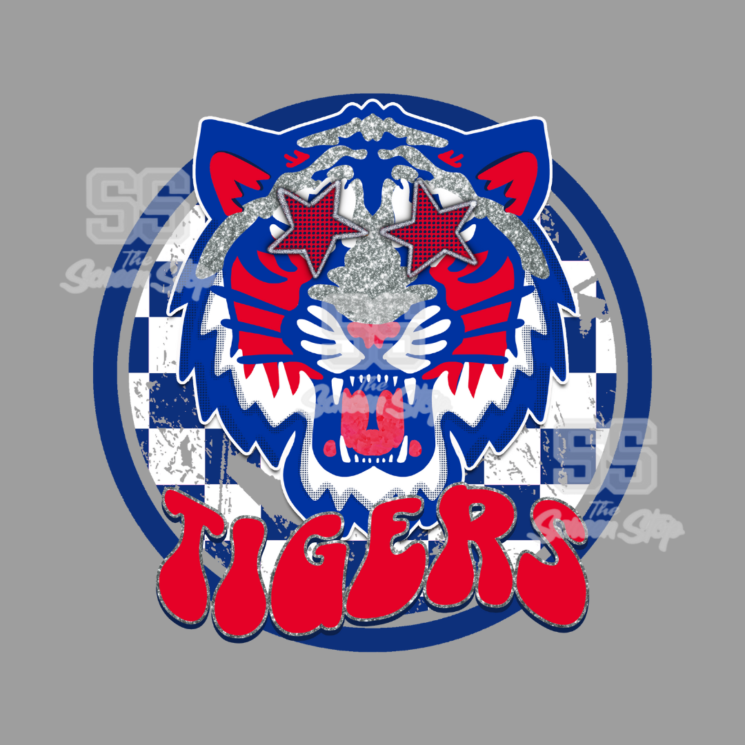TIGERS RED, WHITE, BLUE DESIGN 3