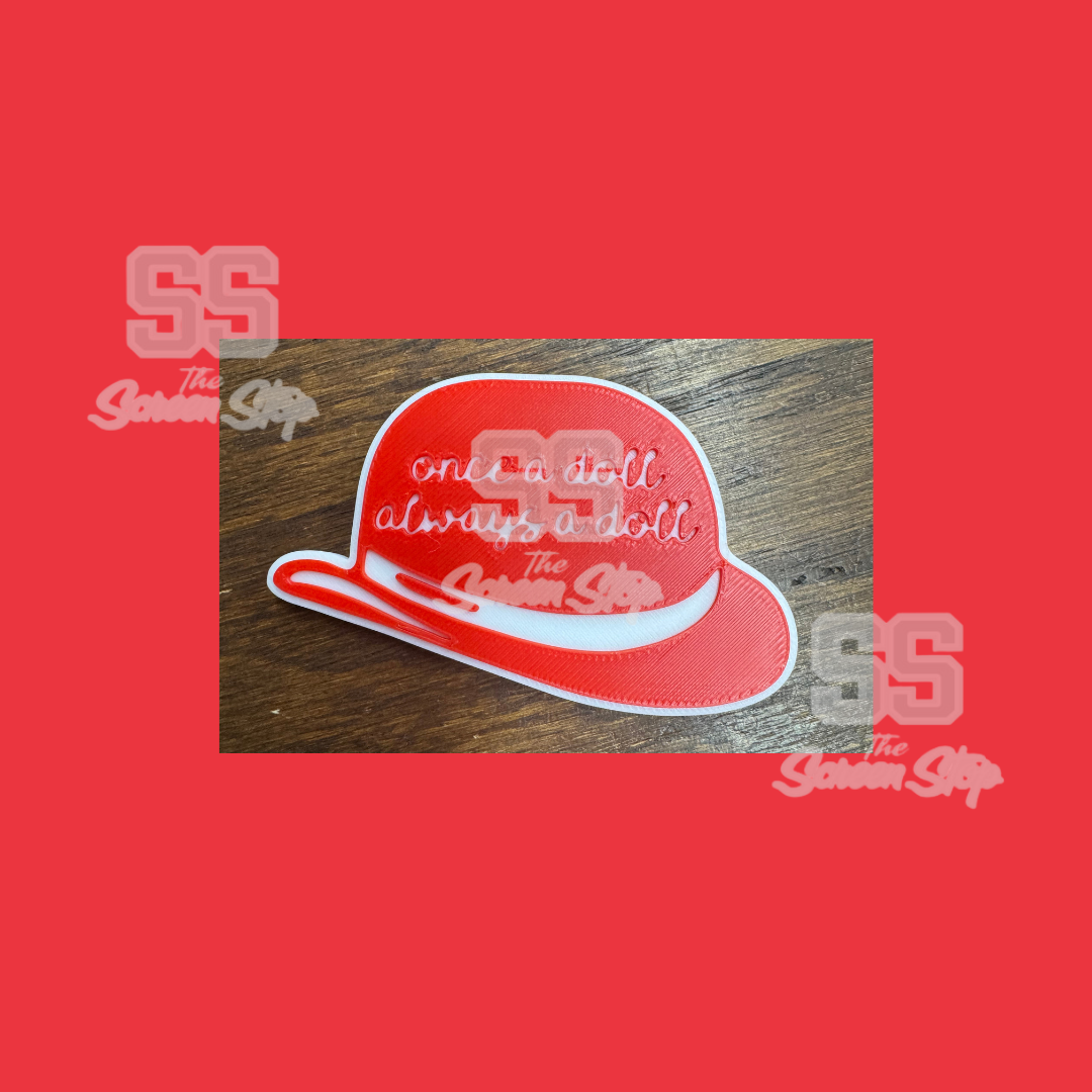 ONCE A DOLL ALWAYS A DOLL CUTOUT MAGNET