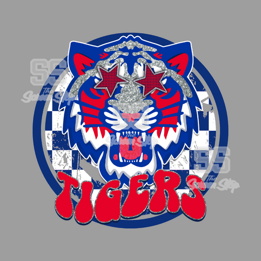 TIGERS RED, WHITE, BLUE DESIGN 3