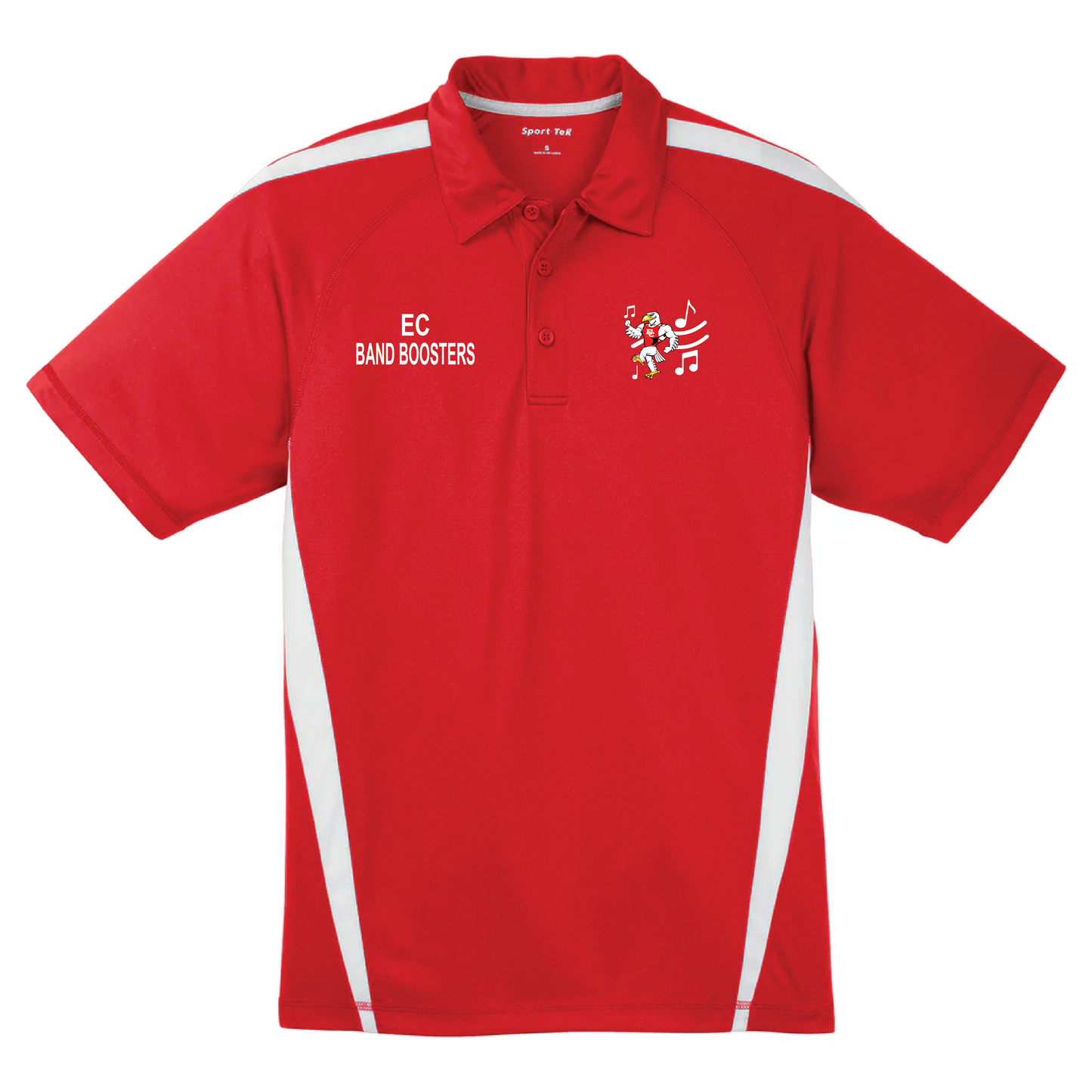 EC Band Booster Red & White Polo