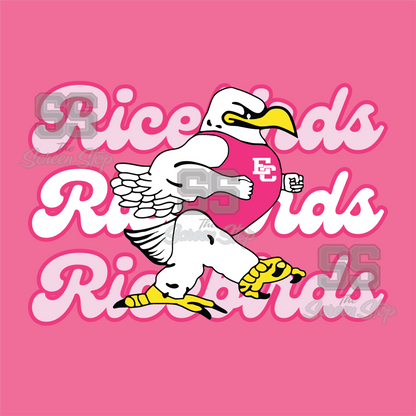 RICEBIRDS PINK OUT (AND RED) CREWNECK