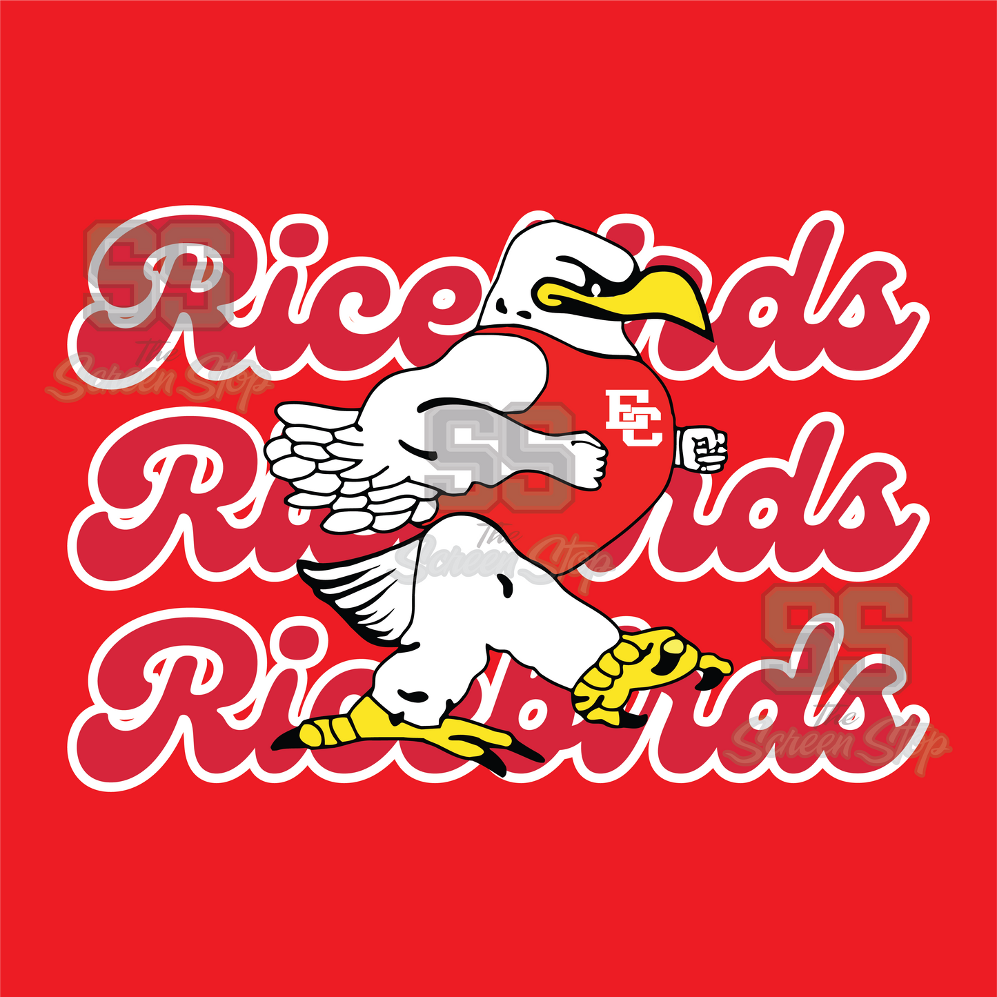 RICEBIRDS PINK OUT (AND RED) CREWNECK