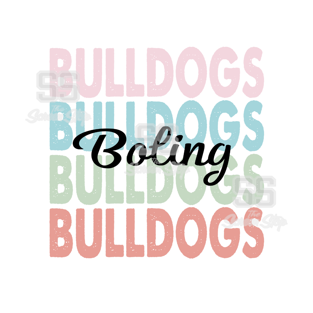 PASTEL BOLING BULLDOGS