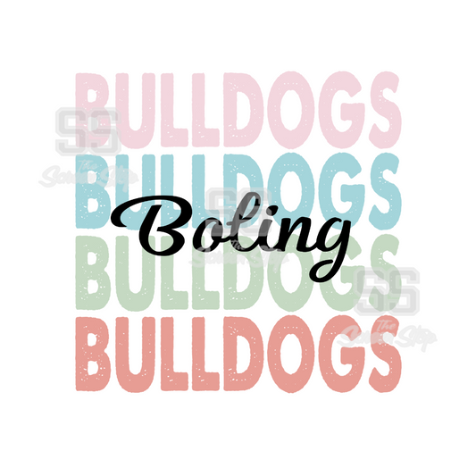 PASTEL BOLING BULLDOGS