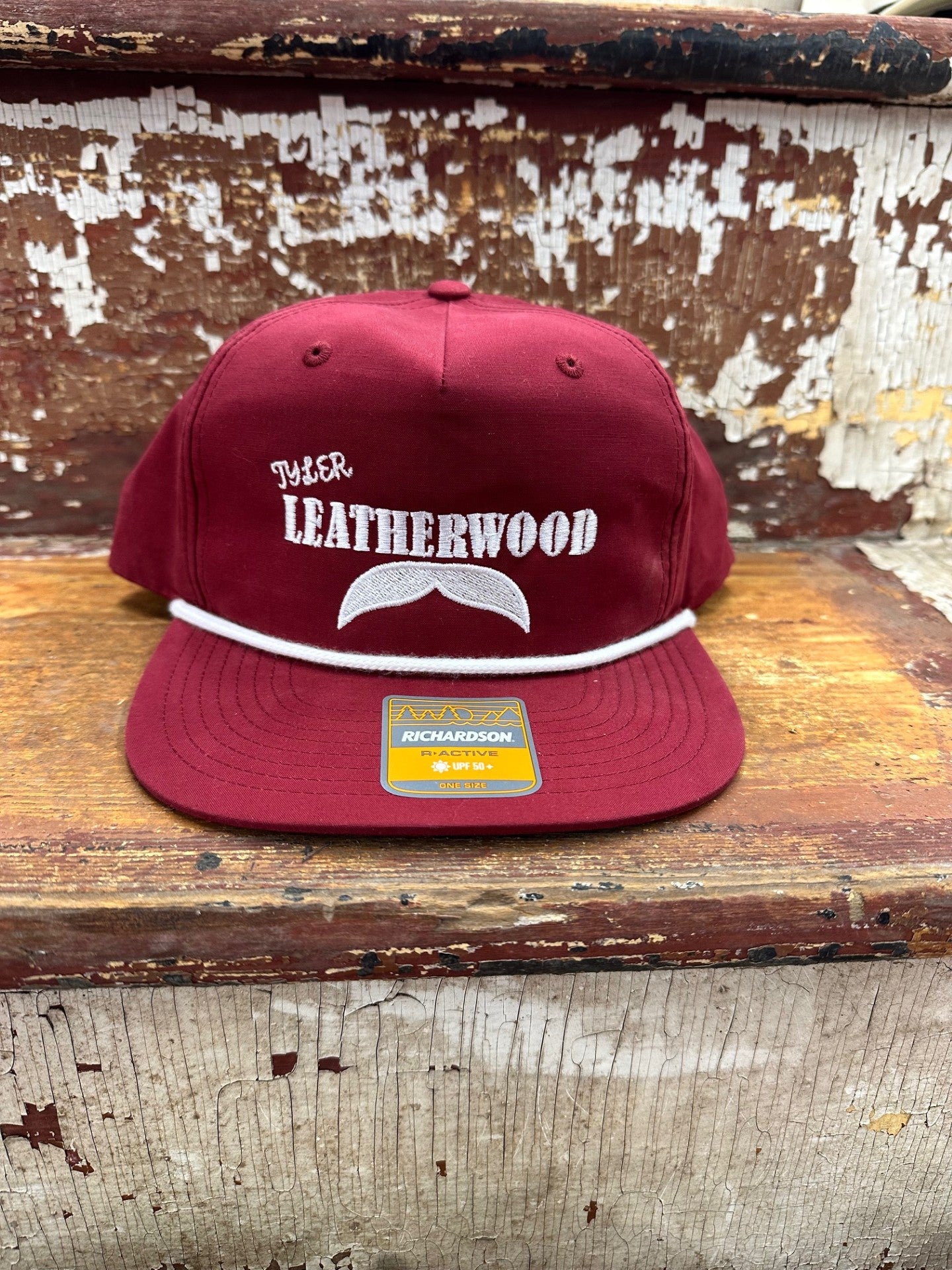 TYLER LEATHERWOOD MAROON ROPE HAT