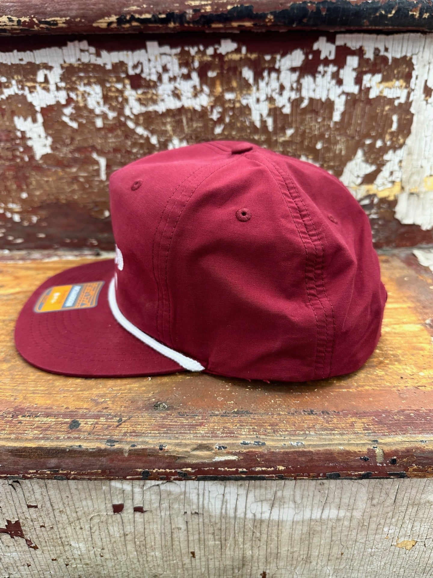 TYLER LEATHERWOOD MAROON ROPE HAT